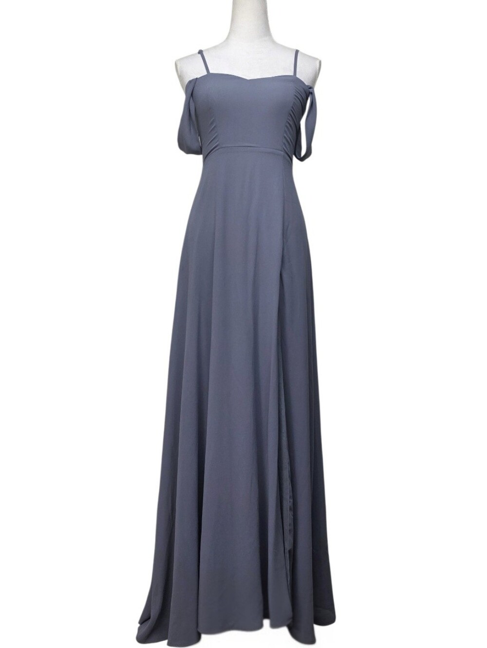 Tobi Slate Blue Cold-Shoulder Maxi Dress Size Small